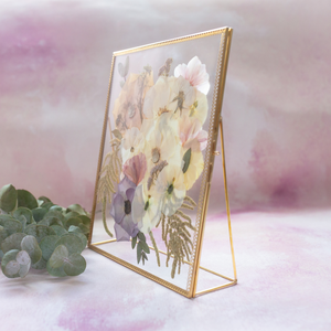 10 x 12" Custom Pressed Scalloped Gold Freestanding Frame {Add On Only}