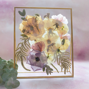 10 x 12" Custom Pressed Scalloped Gold Freestanding Frame {Add On Only}