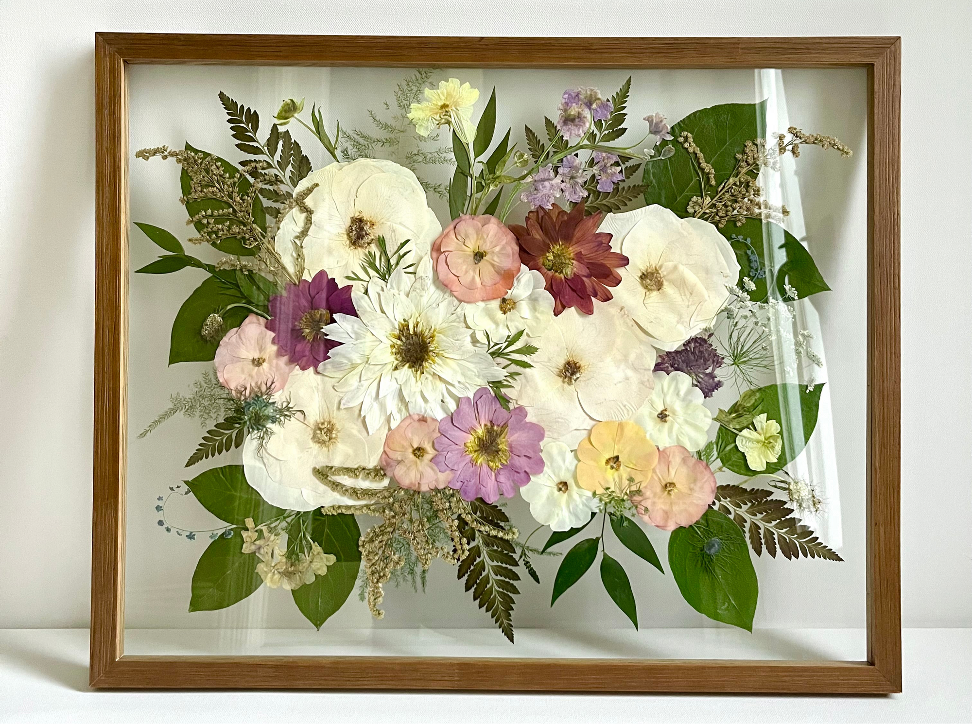 *Main Piece* 16 x 20 Custom Bridal Bouquet Pressed Frame