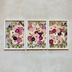 *Main Piece* Trilogy 14 x 20” Large Custom Collage Pressed Frames