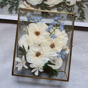 10 x 12" Custom Pressed Scalloped Gold Freestanding Frame {Add On Only}