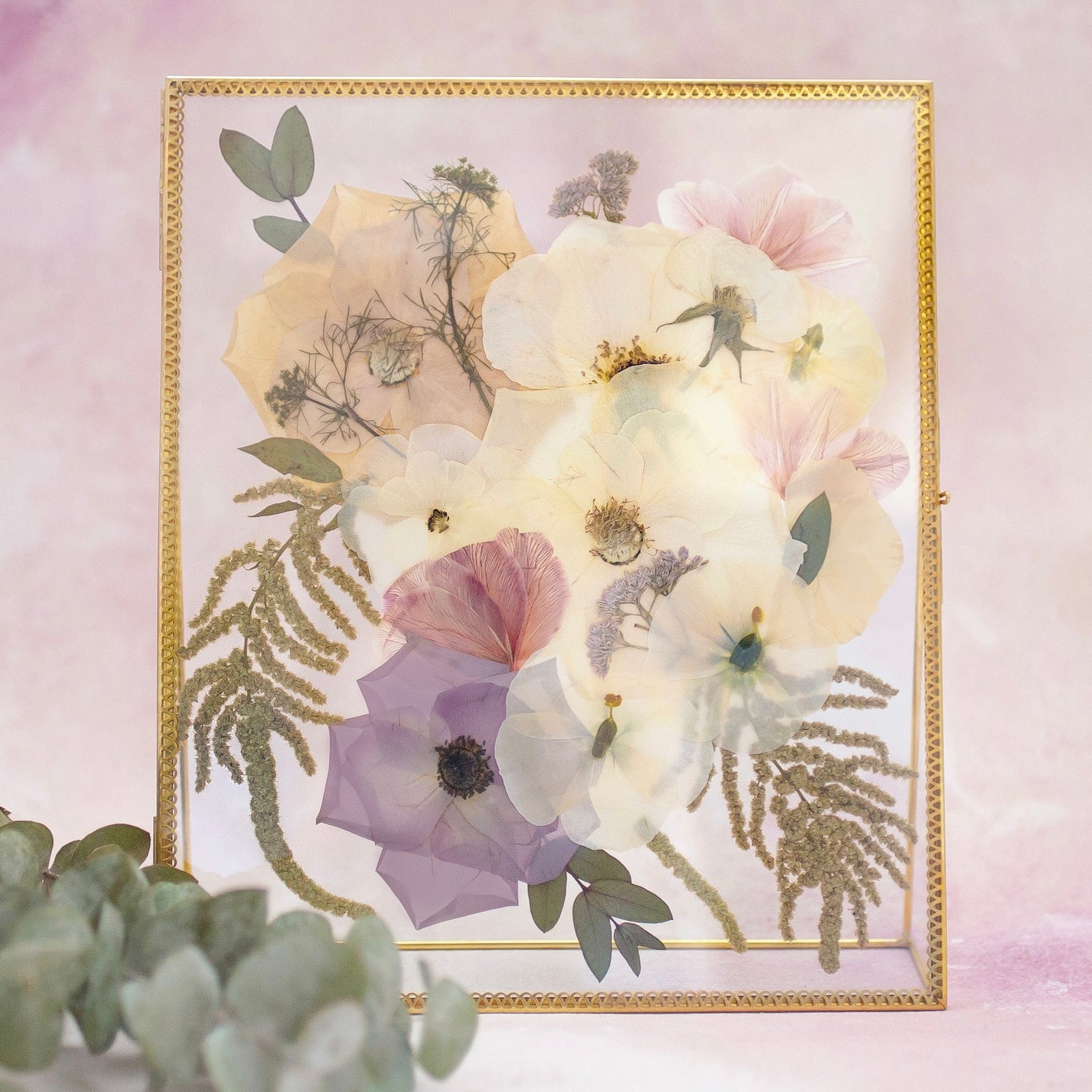 10 x 12" Custom Pressed Scalloped Gold Freestanding Frame {Add On Only}