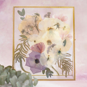 10 x 12" Custom Pressed Scalloped Gold Freestanding Frame {Add On Only}