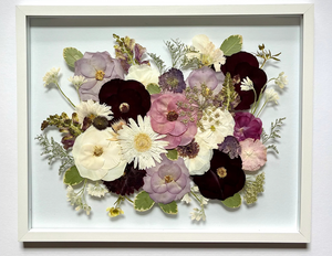 *Main Piece* 16 x 20 Custom Bridal Bouquet Pressed Frame