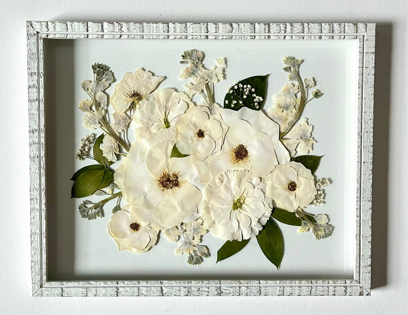 *Main Piece* 11 x 14 Custom Bridal Bouquet Pressed Frame