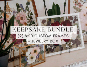 *Main Piece* Keepsake Bundle (2) 8 x 10 Custom Frames + Jewelry Box