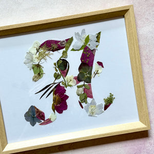 8 x 10” Mini Monogram Custom Pressed Frame {Add On Only}