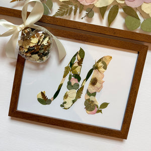 8 x 10” Mini Monogram Custom Pressed Frame {Add On Only}