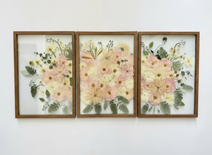 *Main Piece* Trilogy 14 x 20” Large Custom Collage Pressed Frames