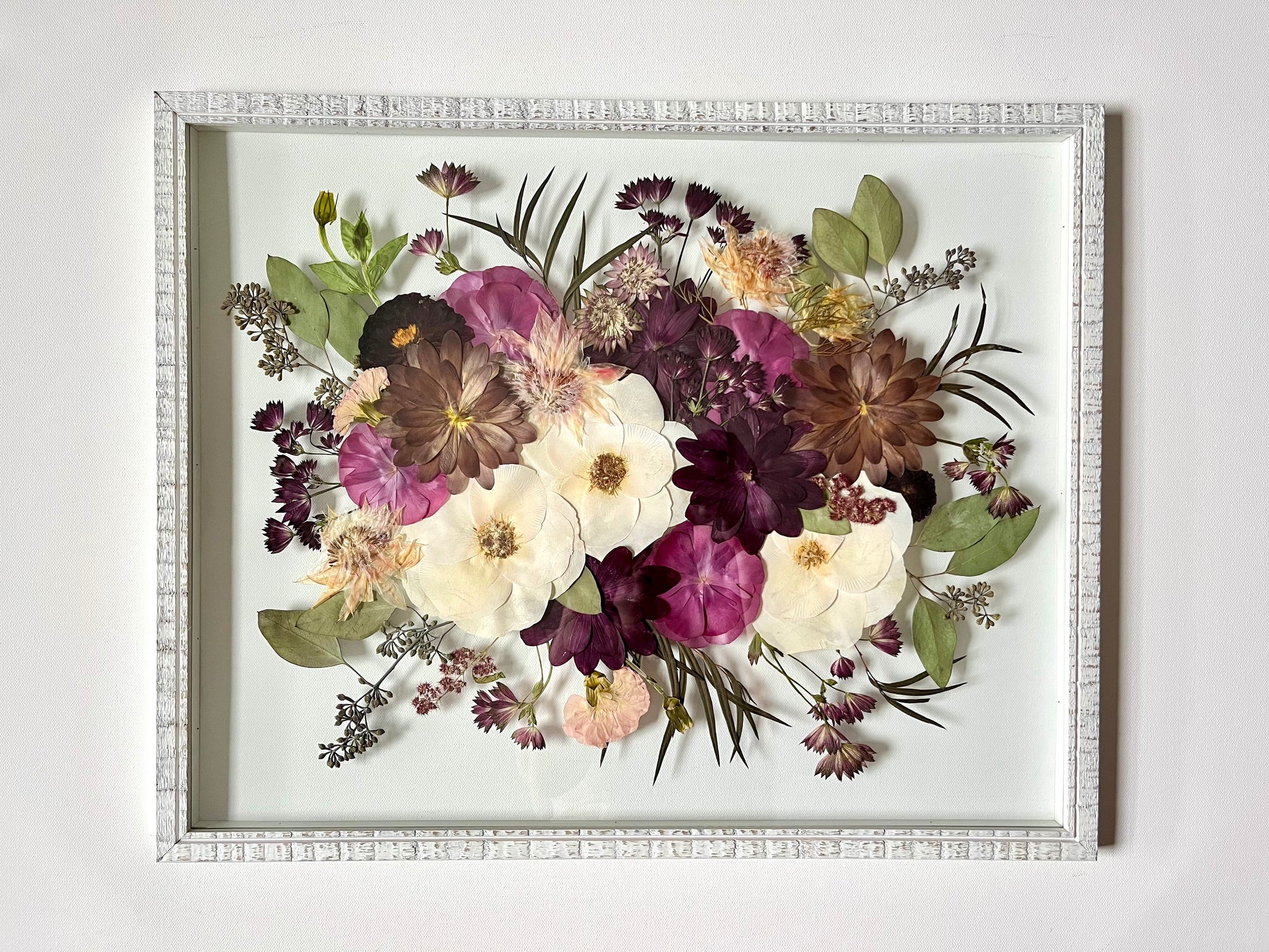 *Main Piece* 16 x 20 Custom Bridal Bouquet Pressed Frame