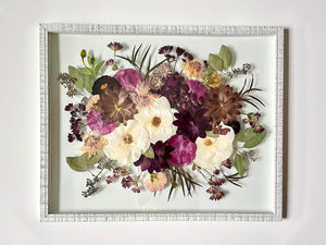 *Main Piece* 16 x 20 Custom Bridal Bouquet Pressed Frame